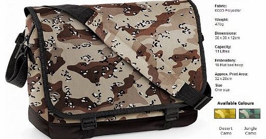 BagBase  Camo Messenger Bag One Size Jungle Camo