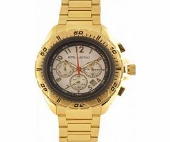 Ballistic Mens Chronograph Gold White Watch