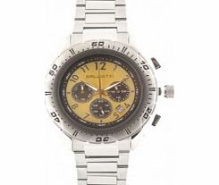 Ballistic Mens Chronograph Silver Gold Watch