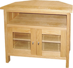 Oak Corner TV Stand