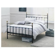 Banbury King Bedstead, Black, With Silentnight