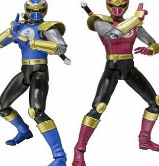 Bandai Tamashii Nations S.H. Figuarts Crimson Thunder Ranger and Navy Thunder Ranger Power Rangers Ninja Storm Action Figure Set by Bandai