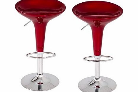 Bar Stool Fool Bombo Low RED Bar Stools x 2