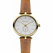 Barbour Ladies Lisle Brown Leather Strap Watch