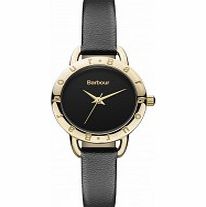 Barbour Ladies Lismore Black Leather Strap Watch