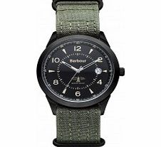 Barbour Mens Redley Green Nylon Strap Watch