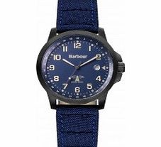 Barbour Mens Swale Blue Canvas Strap Watch