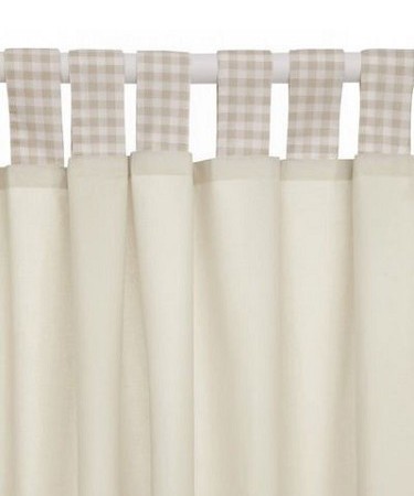 Beige Tab Top Curtains