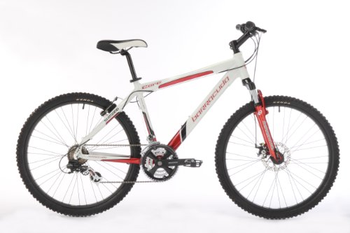 Barracuda Core Mens 21-Speed Hard Tail Mountain Bike - White/Red, 20 Inch