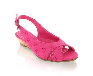 Barratts Cute Low Wedge Peep Toe Sandal