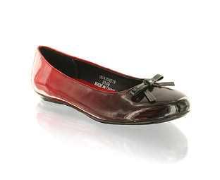 Barratts Fashionable Shaded Patent Ballerina