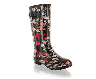 Barratts Girly Flower Design Wellington Boot