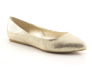 Metallic Ballerina With Pointed Toe