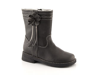 Barratts Mid Leg Boot With Flower Trim - Nursery