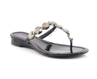 Toe Post Sandal With Jewel Trim