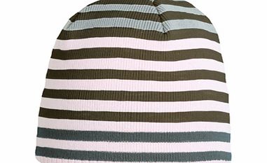 Ladies Barts Anika Jacquard Stripes beanie. Pink