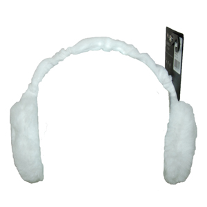 Ladies Barts Fur Deluxe Plush Earmuffs. White