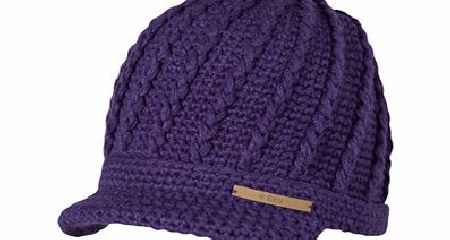 Ladies Barts Liv Peak Beanie. Deep Violet