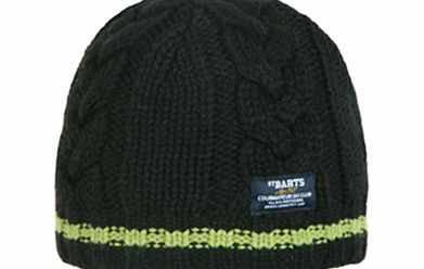 Mens Barts Ben Cable Knit Beanie. Black