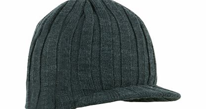 Mens Barts Peak Heli Ribbed Beanie. Anthracite