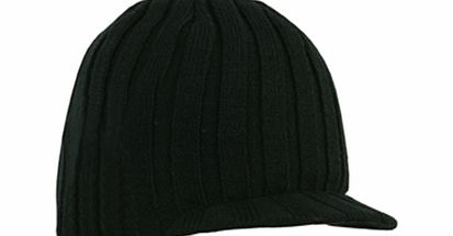 Mens Barts Peak Heli Ribbed Beanie. Black