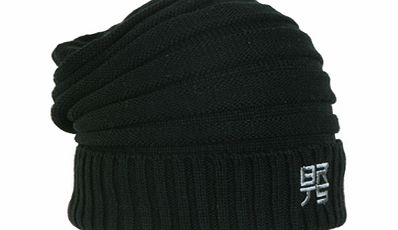 Mens Barts Ray Sloppy Beanie. Black