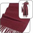 Basile Extra-Soft Burgundy Cashmere Long Scarf