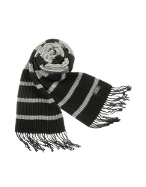 Basile Multi-Stripe Ribbed Long Scarf