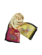 Basile Saddlery Printed Chiffon Silk Long Scarf