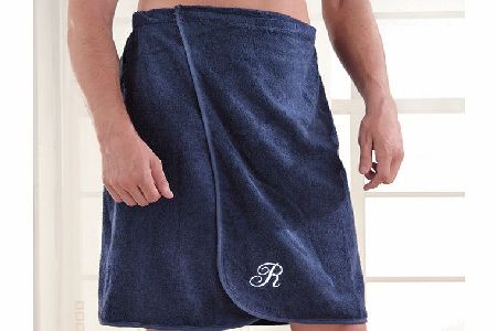 bath Wrap - Mens - Navy - Personalised