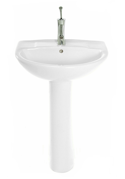 Bathroom Heaven Contract Sink with Pedestal