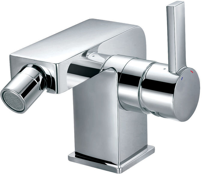 Hazel single lever bidet mixer with clicker waste