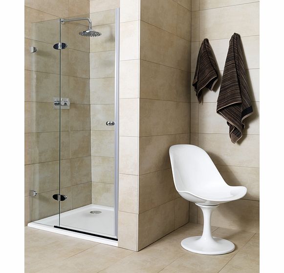 Jade 900mm 2 Part Shower Door (left)