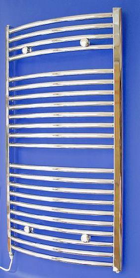 Bathroom Heaven Loire Electric Towel Rail 1100x600mm Chrome Curved