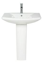 Sateen Small Wash Basin & Pedestal