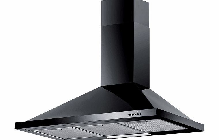 F100.2BL 100cm Chimney Hood in Black