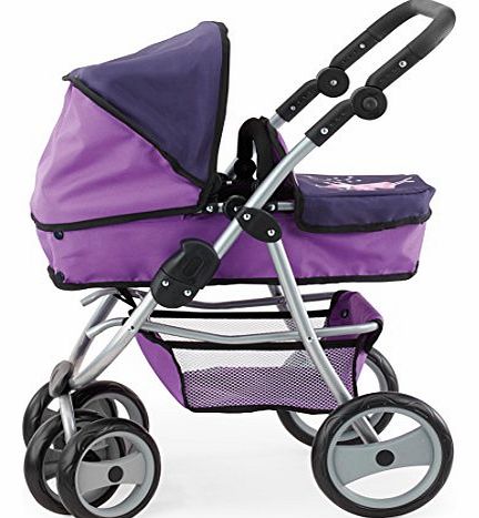 Bayer 40 - 73cm Dolls Pram Sport Jogger Fairy Design (Purple)