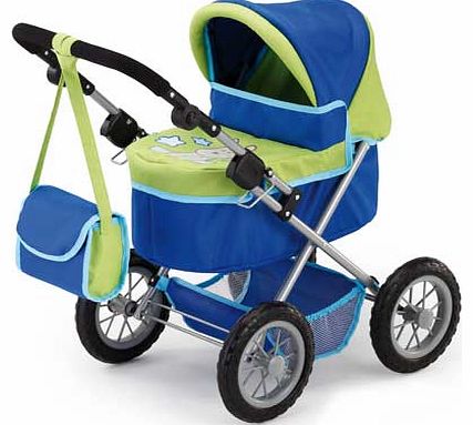 Bayer Design Trendy Doll Pram - Blue & Green