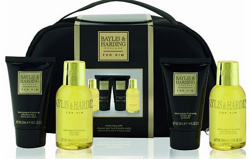 Black Pepper and Ginseng Washbag Gift Set