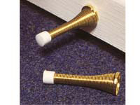 brass finish spring door stops, PACK of 2