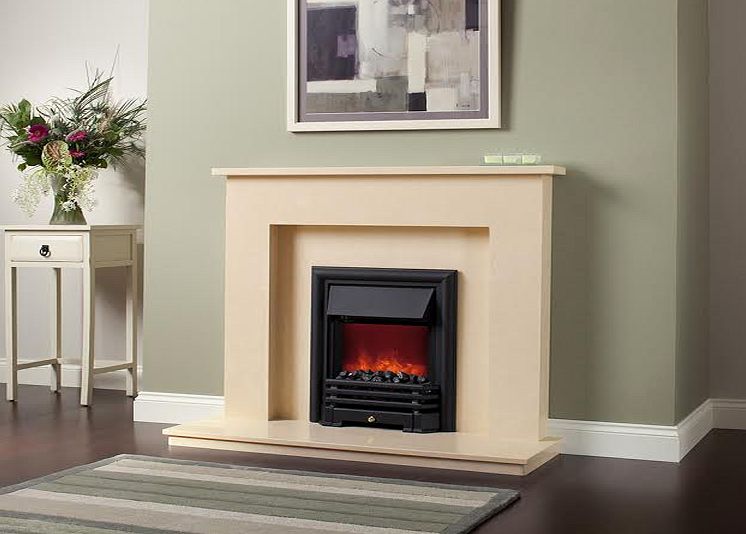 Be Modern 057886 Roma 45 Inch Fireplace - Marfil