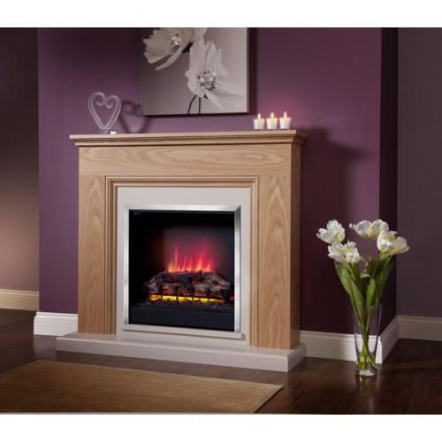 Be Modern Group Be Modern Stanton Oak Finish Electric Fireplace