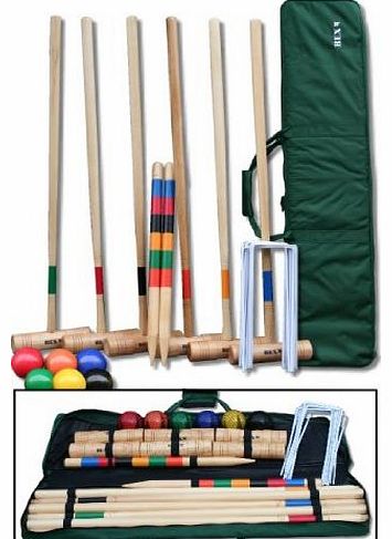 BE-X Bex 6 Mallet Pro Croquet Set - Brown