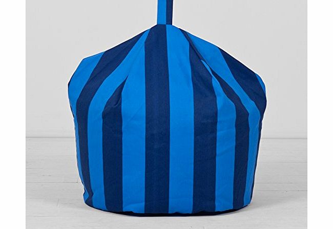 Bean Bag Warehouse Large Childrens Kids Navy Royal Blue Stripe Cotton Beanbag Bean Bag with Filling