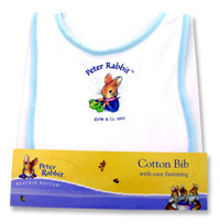 Beatrix Potter Peter Rabbit Cotton Bib Blue