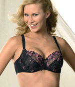 Beautifull Embroidered Bra 61018 Black/Pink