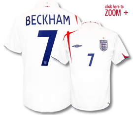 Umbro England home (Beckham 7) 05/07