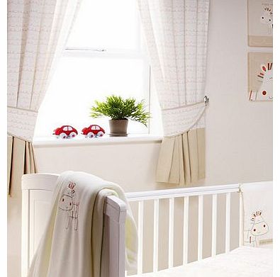 Zippy Zebra Tape Top Curtains - 117cm