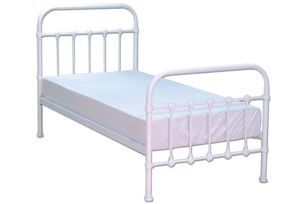 Darwin White Metal Bed Frame Single 90cm