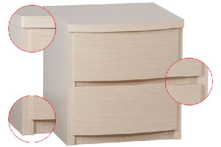 Bedworld Discount Eclipse Range - Bedside Table (2 Drawers)